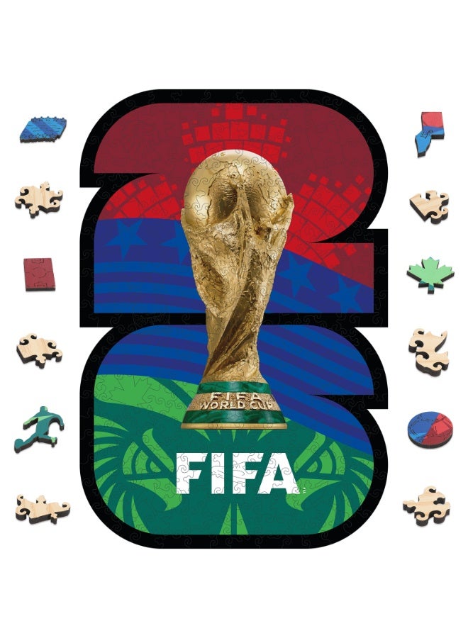 FIFA World Cup 2026 Luxury Wooden Puzzle - Elite 300pc Gift Box - Trophy Logo EditionGift Box Wooden Puzzle - 300 Pieces - Image 1